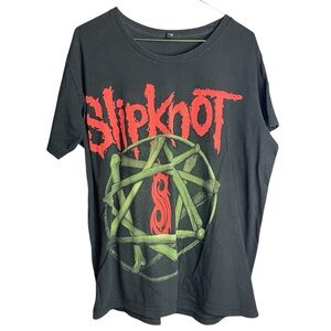 2008 Slipknot Double Side Bones Skeleton Metal Band Shirt XL Nu Metal Y2K